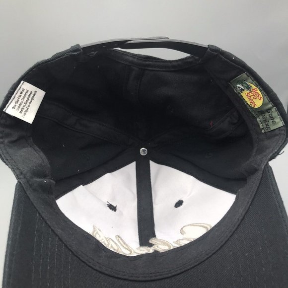 Cabela’s Hat Snapback Blackout Baseball Cap Embroidered Logo Adjustable Script - Picture 5 of 7